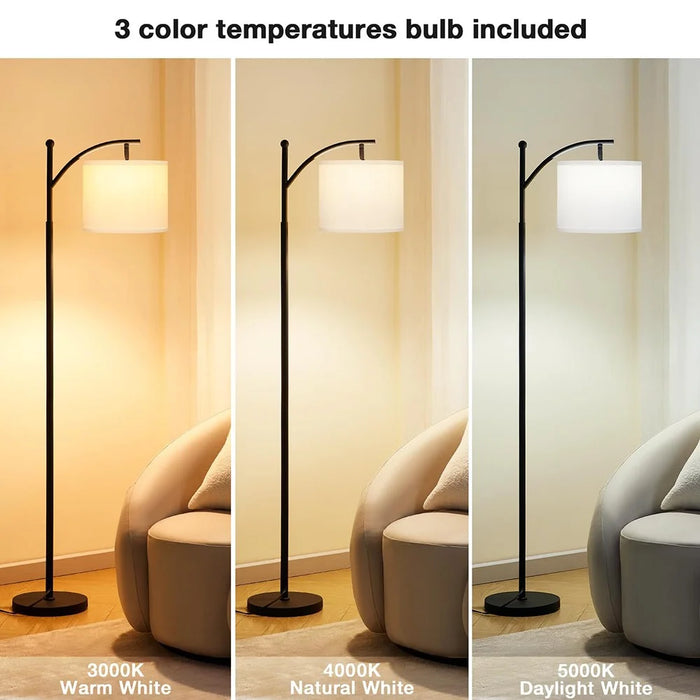 3 Color Temperatures 9W LED Bulb Modern Floor Lamp for Living Room with Foot Switch - EU Plug - 3