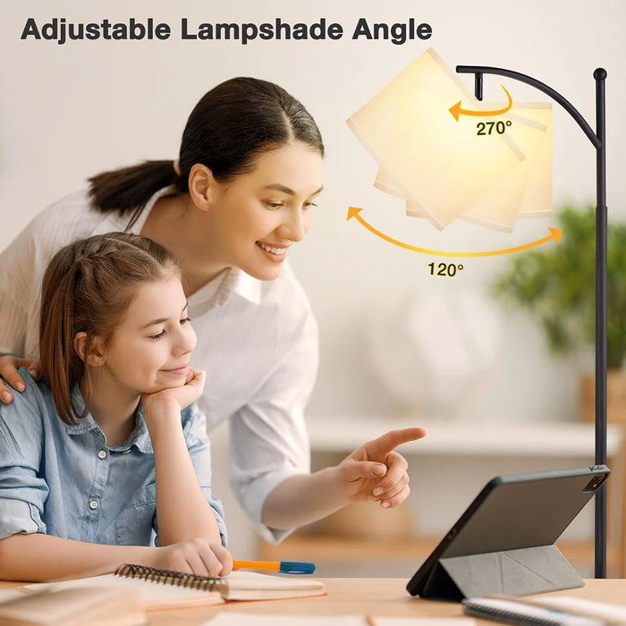 3 Color Temperatures 9W LED Bulb Modern Floor Lamp for Living Room with Foot Switch - EU Plug - 4