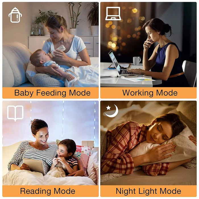 3 Color Temperatures 9W LED Bulb Modern Floor Lamp for Living Room with Foot Switch - EU Plug - 5