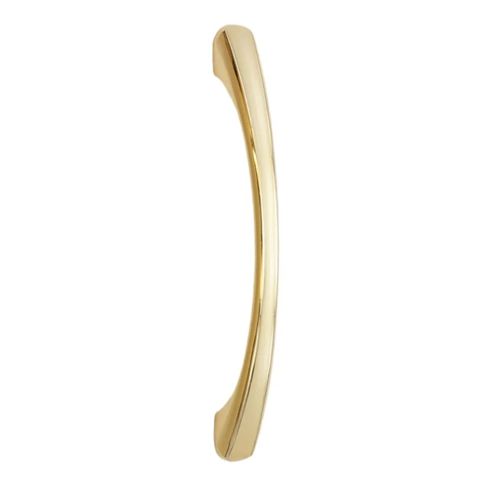 6890-128 154mm Modern Minimalist Cabinet Handle, Solid Zinc Alloy Drawer Pulls, Gold - 1