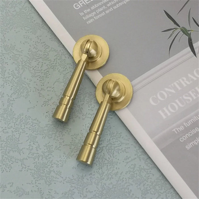 P8001-60 60mm New Chinese Handle Pure Brass Solid Small Cabinet Drawer Door Handle - 6