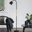 15W Modern Floor Lamp Flexible Hose E27 Bulb LED Light with PVC Base for Living Room Bedroom - Black - 3