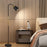 15W Modern Floor Lamp Flexible Hose E27 Bulb LED Light with PVC Base for Living Room Bedroom - Black - 4
