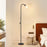 12W Modern Floor Lamp Flexible Hose E27 Bulb LED Light with PVC Base for Living Room Bedroom - Black - 5