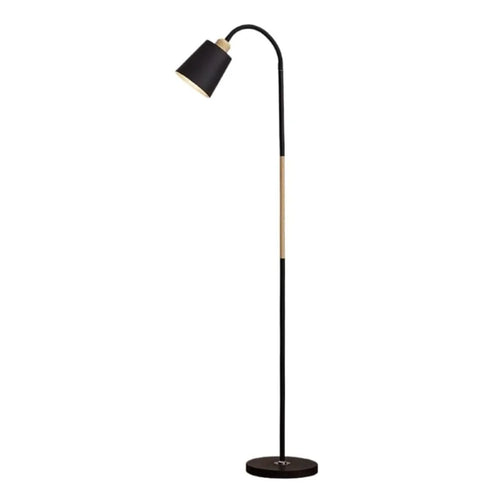 12W Modern Floor Lamp Flexible Hose E27 Bulb LED Light with Remote Control for Living Room Bedroom - Black - 1