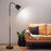 12W Modern Floor Lamp Flexible Hose E27 Bulb LED Light with Remote Control for Living Room Bedroom - Black - 7