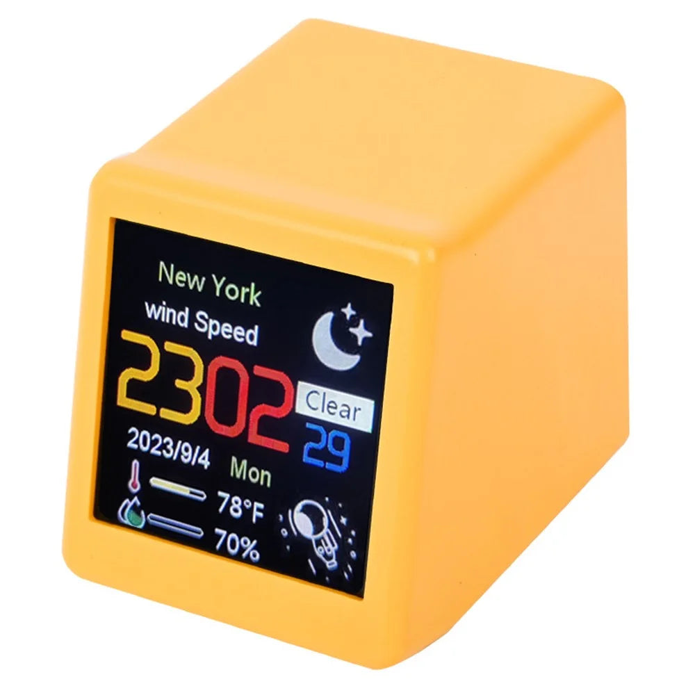 Animation Electronic Album Smart Clock 1.54-inch Screen WiFi Weather Forecast Station (CE / Rohs Certified) - Orange - 1