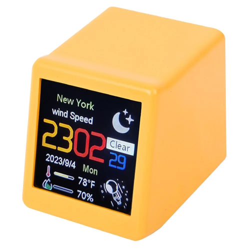 Animation Electronic Album Smart Clock 1.54-inch Screen WiFi Weather Forecast Station (CE / Rohs Certified) - Orange - 1