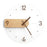 Wall Clock Modern Walnut Dial Glass Clear Glass Clocks Battery Operated Ultra-Quiet Movement for Bedroom, Study - 1