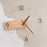 Wall Clock Modern Walnut Dial Glass Clear Glass Clocks Battery Operated Ultra-Quiet Movement for Bedroom, Study - 4