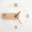 Wall Clock Modern Walnut Dial Glass Clear Glass Clocks Battery Operated Ultra-Quiet Movement for Bedroom, Study - 5