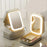 Cosmetic Mirror Case LED Makeup Mirror Storage Case with Light-Filling Portable Makeup Box Bag - Pink - 7
