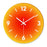 12 inch Sunset Wall Clock Battery Operated Gradient Glass Silent Clocks for Home (No Battery) - Orange  /  Number - 1