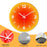 12 inch Sunset Wall Clock Battery Operated Gradient Glass Silent Clocks for Home (No Battery) - Orange  /  Number - 3