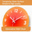 12 inch Sunset Wall Clock Battery Operated Gradient Glass Silent Clocks for Home (No Battery) - Orange  /  Number - 5