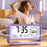 Digital Alarm Clock with Visual Timer 3 Level Brightness USB Rechargeable Countdown LCD Time Reminder - Purple - 3