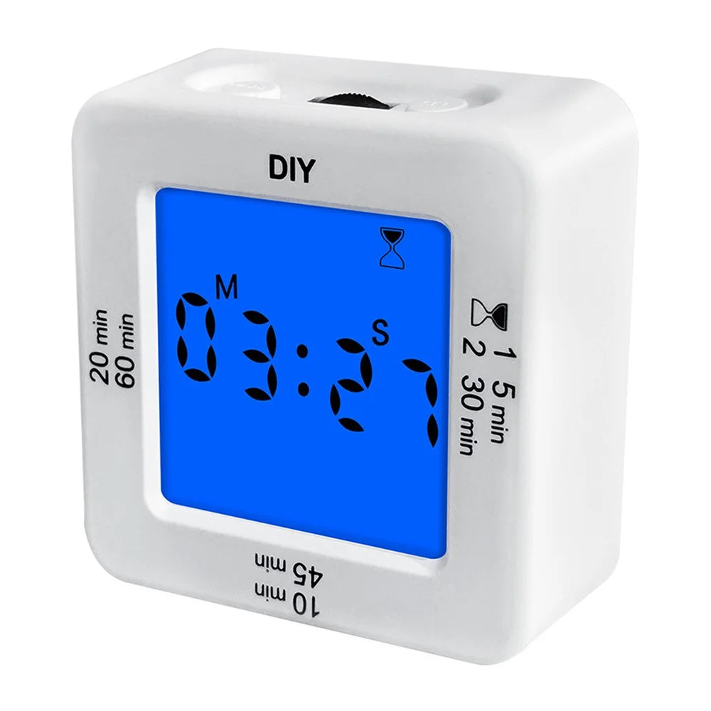 Large LED Display Multifunctional Digital Kitchen Timer with 4 Alarm Modes Stopwatch Clock - 1