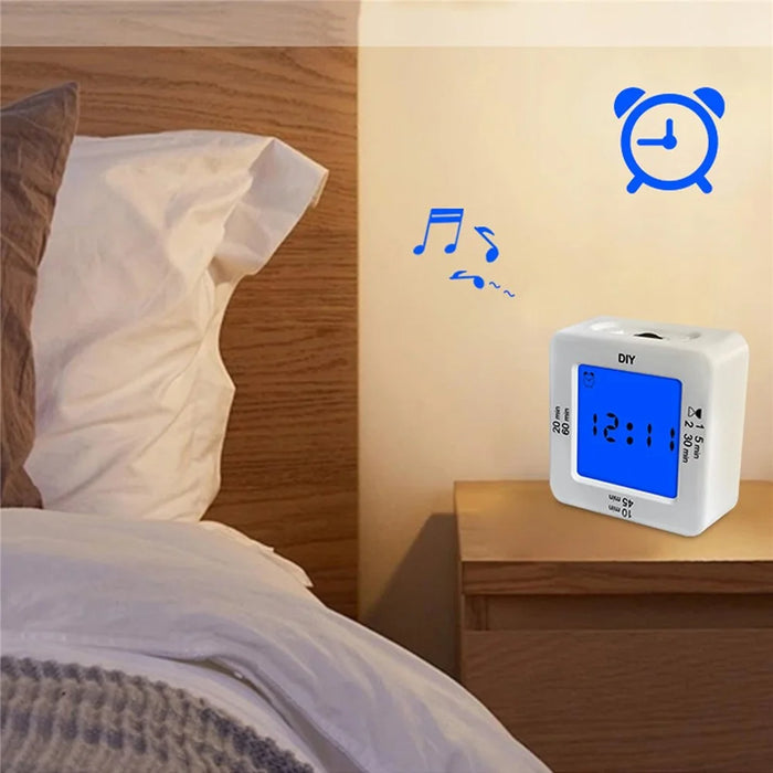 Large LED Display Multifunctional Digital Kitchen Timer with 4 Alarm Modes Stopwatch Clock - 4