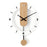Minimalist Scandinavian Wooden Pendulum Clock Silent Wall Clock for Living Room Bedroom Decor - Arabic Numerals+Scale - 1