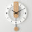 Minimalist Scandinavian Wooden Pendulum Clock Silent Wall Clock for Living Room Bedroom Decor - Arabic Numerals+Scale - 2