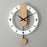 Minimalist Scandinavian Wooden Pendulum Clock Silent Wall Clock for Living Room Bedroom Decor - Arabic Numerals+Scale - 3