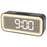 Mirror Surface LED Digital Alarm Clock Temperature Display Students Bedside Desktop Clock - Black - 1