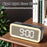 Mirror Surface LED Digital Alarm Clock Temperature Display Students Bedside Desktop Clock - Black - 3