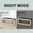 Mirror Surface LED Digital Alarm Clock Temperature Display Students Bedside Desktop Clock - Black - 7