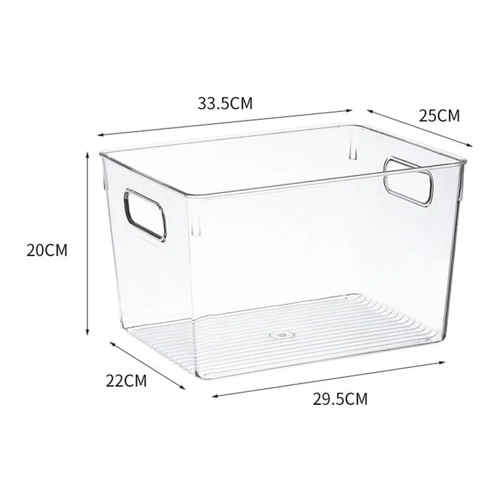 Kitchen Cabinet Drawer Storage Box PET Clear Snack Organizer Container, Wide Large 33.5 x 25 x 20cm - 6