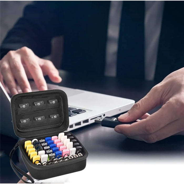 Memory Stick USB Flash Drive Thumb Drive SD SDXC SDHC Card Case Nylon Electronic Accessories Storage Bag - 3