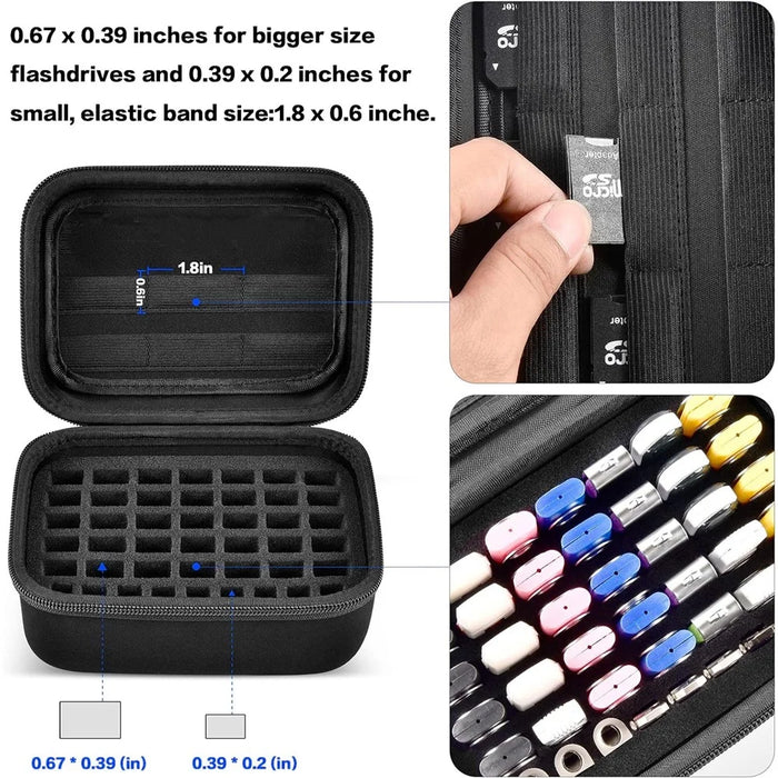 Memory Stick USB Flash Drive Thumb Drive SD SDXC SDHC Card Case Nylon Electronic Accessories Storage Bag - 4
