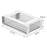 Invisible Under Desk Drawer Organizer Adhesive Hanging HIPS PET Storage Box - Large Size - 6