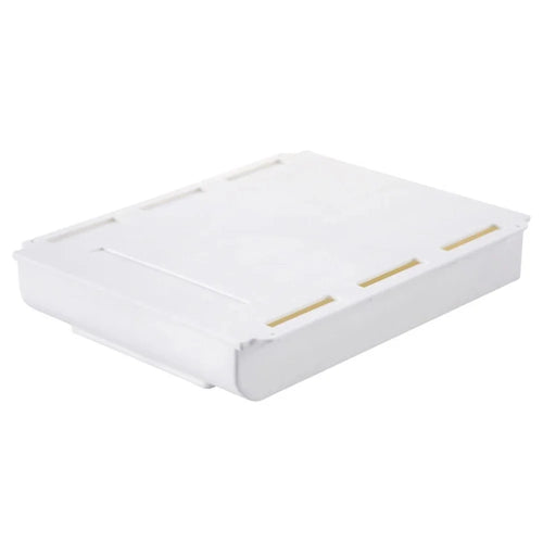 Under Desk Drawer Organizer Hidden Self-Adhesive Space Saving ABS Storage Box Size XL - White - 1