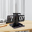 Vintage Auto Flip Clock with Drawer Mechanical Balance Flip Desk Clock for Living Room - Black - 3