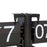 Vintage Auto Flip Clock with Drawer Mechanical Balance Flip Desk Clock for Living Room - Black - 5