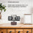 Automatic Flip Clock Retro Simple Home Table Clock Single Foot Stainless Steel Quartz Movement Flip Clock Walnut Round Base - Black - 3