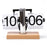Retro Auto Flip Clock Mechanical Balance Desk Clock with Beech Wood Square Base for Home - White / 12H Format - 1