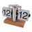 Retro Auto Flip Clock Mechanical Balance Desk Clock with Beech Wood Square Base for Home - White / 12H Format - 3