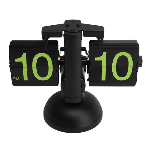 Automatic Flip Page Clock Home Retro Balance Page Turning Table Clock (without Battery) - Black / Green Numbers - 1