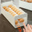 Egg Storage Container Fridge Organizer Auto Rolling Tray Kitchen Egg Holder with Freshness Scale (BPA Free, No FDA) - Transparent Grey - 3