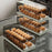 Egg Storage Container Fridge Organizer Auto Rolling Tray Kitchen Egg Holder with Freshness Scale (BPA Free, No FDA) - Transparent Grey - 5