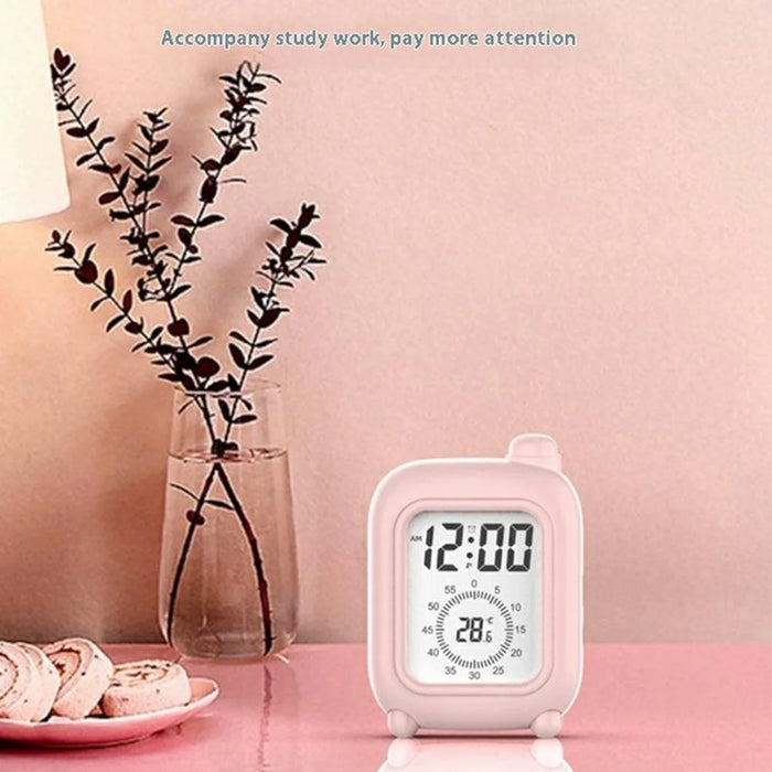 Mini Suitcase Shape Battery Powered Visual Timer Clock Study Work  Self Discipline Time Management Tool - Pink - 3