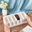 Belt Organizer Bamboo Storage Box Multi Compartment Wardrobe Waist Belt Accessory Holder - White - 4