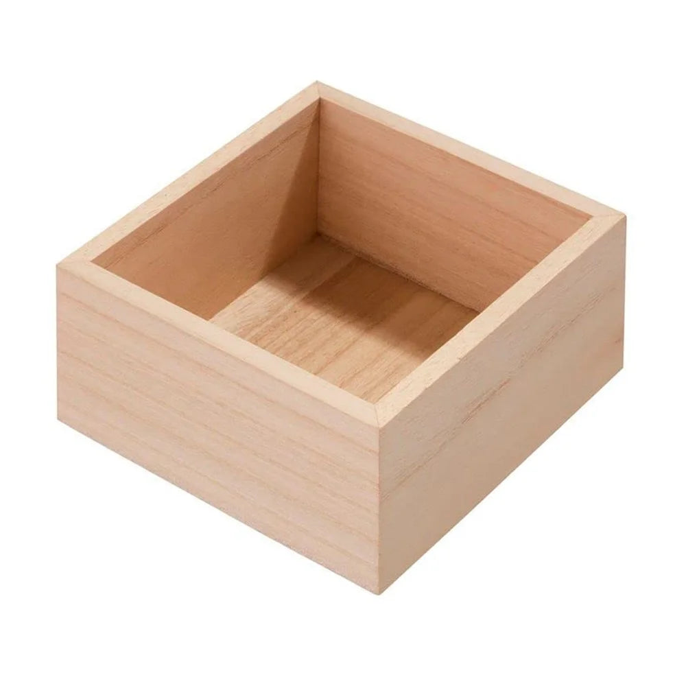 15 x 15 x 8cm Wooden Organizer Box Desktop Storage Container for Cards / Jewelry - 1