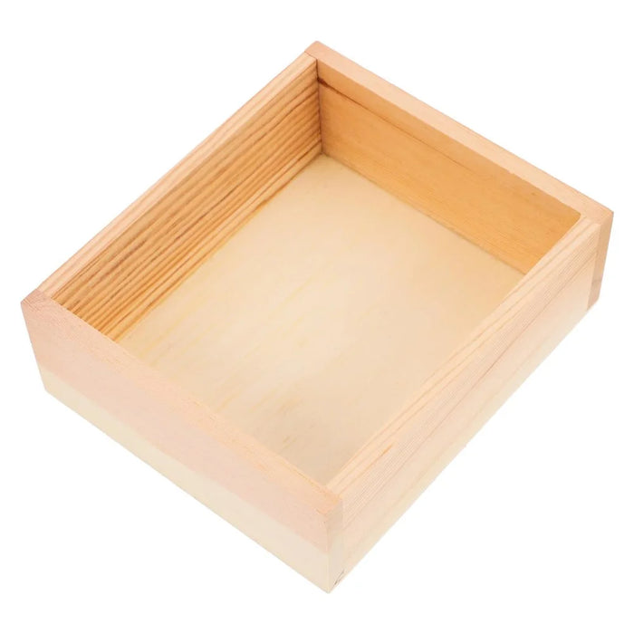Wooden Desktop Organizer Box 20 x 20 x 8cm Multipurpose Lidless Storage Container For Documents Jewelry Accessories - 1