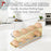 3-Tier Egg Storage Container Auto Rolling Design Refrigerator Side Door Organizer (BPA Free, No FDA) - Beige - 2