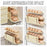 3-Tier Egg Storage Container Auto Rolling Design Refrigerator Side Door Organizer (BPA Free, No FDA) - Beige - 3