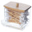 Acrylic Cotton Swab Holder Portable Transparent Storage Box Makeup Organizer Square Container For Home - 1