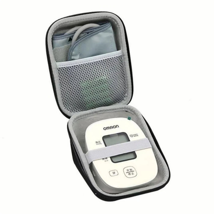 For Omron Yuwell Blood Pressure Monitor Carrying Case Storage Bag Protective Cover Box with Mesh Pocket - 2