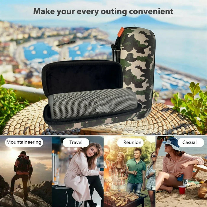 For JBL Flip 6 / 5 / 4 Storage Bag Wireless Bluetooth-compatible Speaker Protective Case Hard Shell EVA Carrying Pouch with Strap - 3